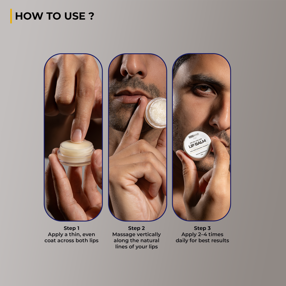 DERMAN SPF 30+ UVA UVB Kojic Acid Lip Balm | Sun Protection | Dark & Pigmented Lips |8g