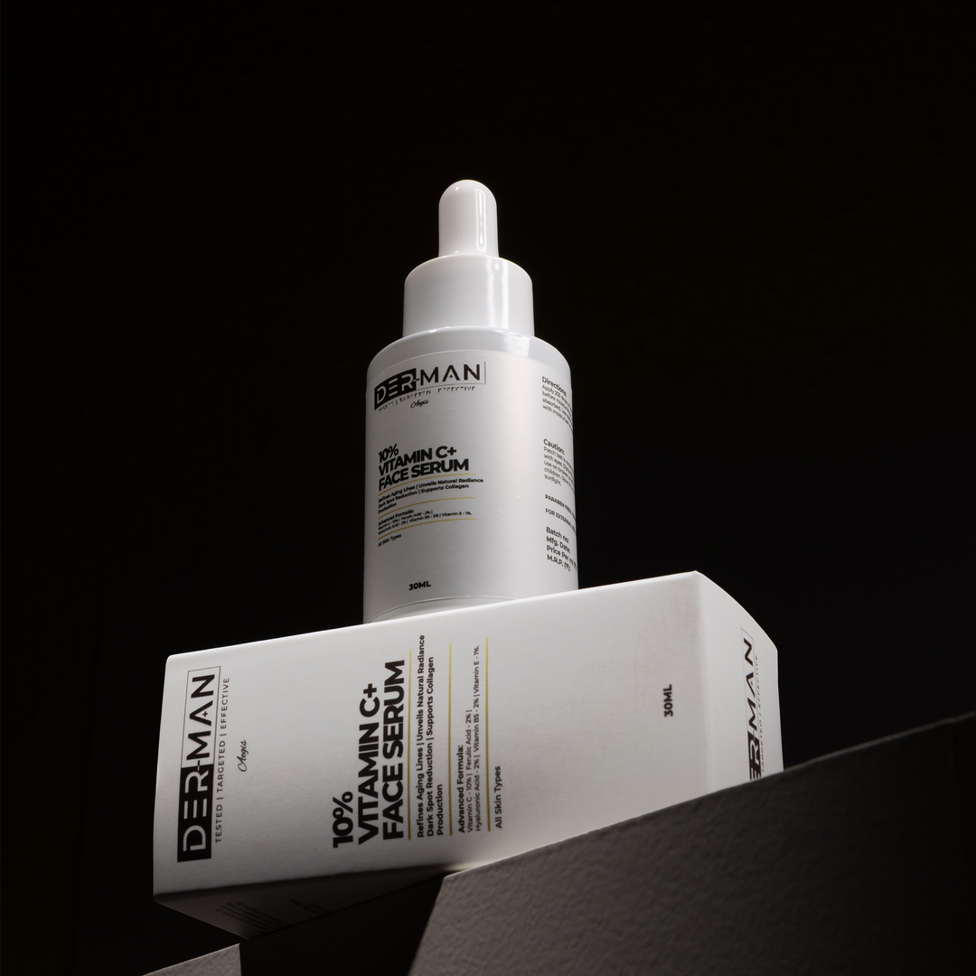 DERMAN Radiance Reset Kit | 100 ml Multi Active Face Wash | 30 ml Vitamin C+ Serum