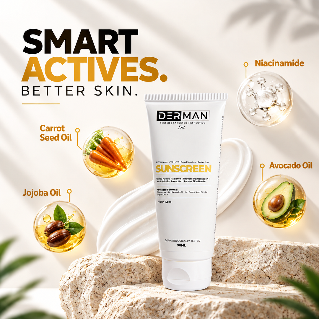 DER-MAN Liquid Sunscreen Moisturizer SPF 50 PA++++ | 50 ml